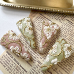 インド刺繍パッチンピン/トライアングル