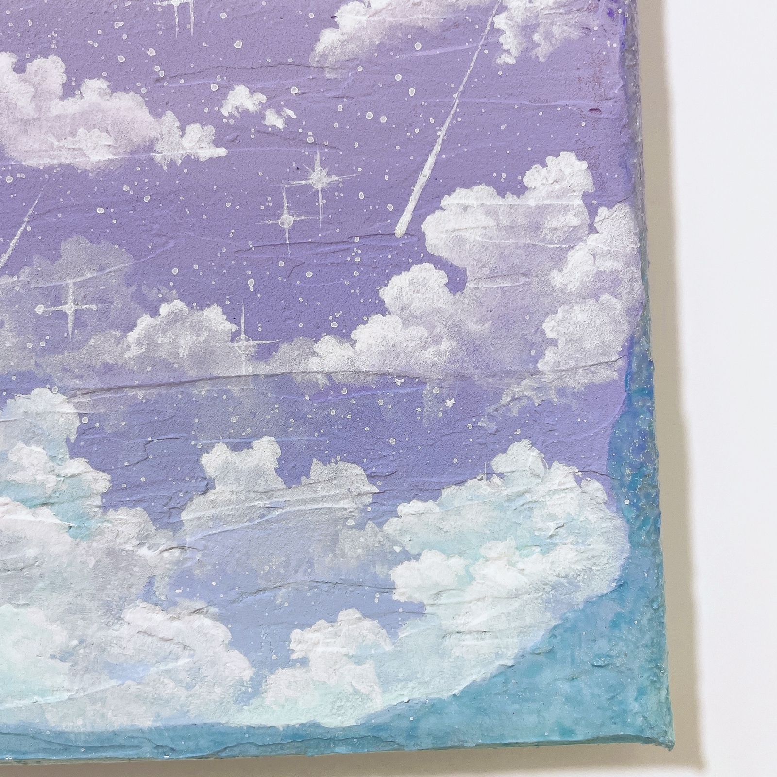 アクリル画　原画　インテリア　F4 自然　空　雲 自然　空　雲 アクリル画　原画　インテリア　F4