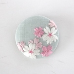 刺繍ブローチ/ヘアゴム　桜の季節