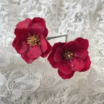 アネモネ　髪飾り（レッド）　２本セット