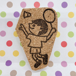 バドミントンをしてる男の子はんこ
