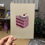 ポストカード　チェリーケーキ