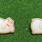 しろくまのプラバンブローチ