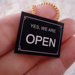 カフェ特集＊チェーン付きサインプレート 　OPEN/CLOSED　のリバーシブル