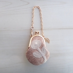 ミナペルホネン　ボヌール　ミニがま口　バッグチャーム　ハンドメイド