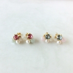 ビジューストーンピアス