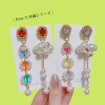 刺繍シリーズピアス【左】2way 