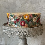実物のお色味と違う場合があります] インド刺繍リボン　花　インド刺繍　スパンコール　刺繍リボン　リボン　りぼん　※10月8日よりゆうパケットにて発送
