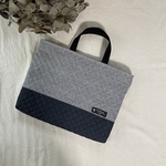 ☆pikarin0302さま専用☆30×40センチ☆ キルティングレッスンバッグ   ヒッコリーストライプ＆リアルデニム