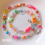 マスクストラップ🎀マスク用 ビーズストラップ🌼マスクホルダー  ネックストラップ  首掛け マスクチェーン  ビーズネックレス/キラキラカラフル🌈/MIMI.