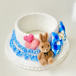 c様『受注商品』ブルーリボンハット🐰💕『大』