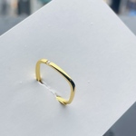 インスタグラムデザイン限定925銀　“方” リング　シンプル ディールデザイン　フリーサイズ 金属アレルギー対応　s925刻印