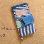 #062 デニムリメイク手帳型iPhone6/6sカバー 《ネコポス送料込》