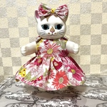 こはるちゃん用　鮮やかな花柄ドレスセット