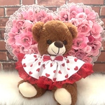 バレンタイン❤️ハート柄ラブリーケープチョーカー🎀ホワイト×レッド
