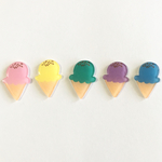 ブローチorヘアゴム選べる♥︎パステルカラーのアイスクリーム