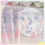 1m 高級刺繍　チュールレース　花　ハンドメイド　手芸　生地　