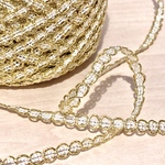 フラットな飾りヤーン　[ゴールドチェーン]　素材糸 20g　アクセサリー、縁取りに。