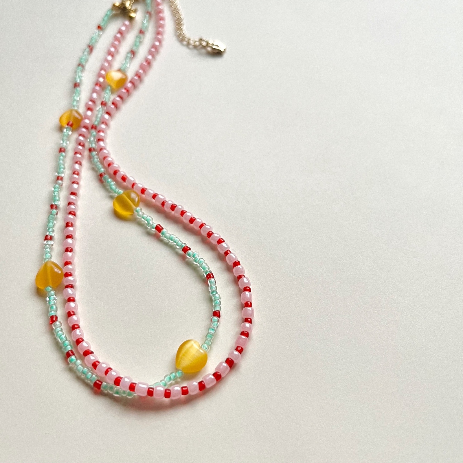 〻再販♡ビーズアクセサリー♡4way♡ブレスレットにもなる♡2連