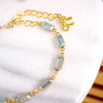 【Vtg】swarovski alexandrite  × ribbon ブレスレット