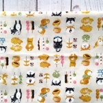 50×50★柴犬と和菓子柄の生地