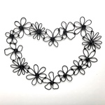＊ｆｌｏｗｅｒｓ＊　③　ブラック　ハート　ウォールアート