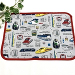 電車柄 園児用 25×35  ランチョンマット  縁どり 