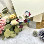 【再販2】【紙で作る】 くすみカラー　紫陽花  イヤリング ・ピアス ゆらゆら揺れる 4カラー