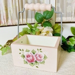 薔薇のハンドル付きボックス
