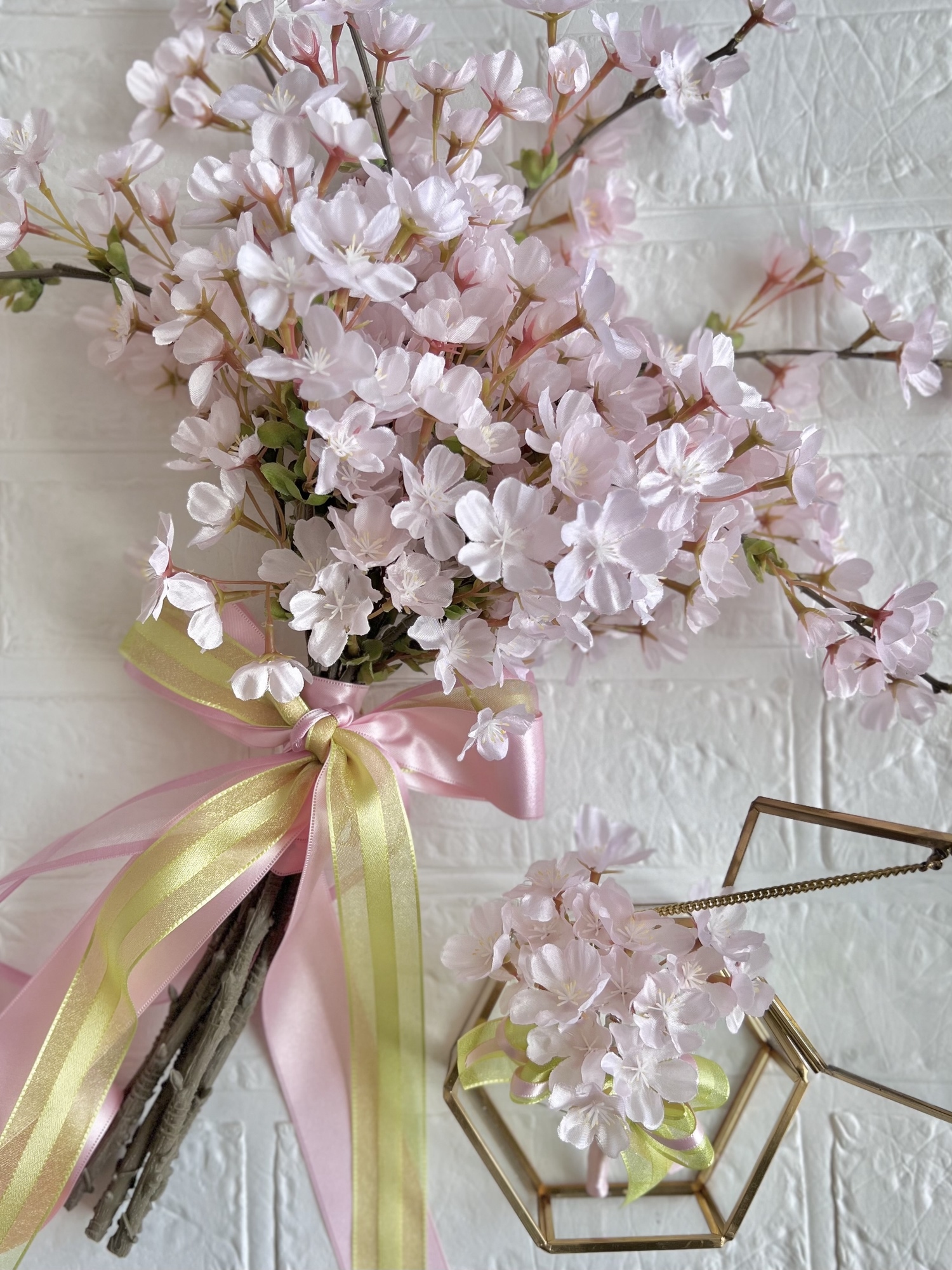 🌸桜ブーケ 白無垢 和装 アーティフィシャルフラワー スワッグ