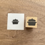 【なべ】イラストはんこ　2cm角　ラバースタンプ