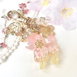 春の桜キーホルダー(犬)
