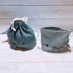 クジラさん巾着袋(Sサイズ) ブルー又は水色