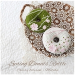 « 季節限定item♡Spring » 桜×抹茶ドーナツラトル＊あみぐるみドーナツ
