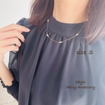 クリスタルパールのステーションネックレス［size S］