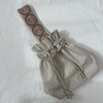 再3）刺繍リボンワンハンドル巾着