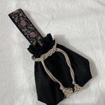 刺繍リボンワンハンドル巾着