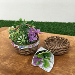 ミニチュア花かごセット