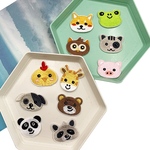 3枚入り　可愛い動物刺繍アイロンワッペン