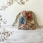 【再販】【new】インド刺繍リボンミニ巾着