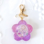 お花　シェイカーキーホルダー　シャカシャカキーホルダー　シャカシャカ　キラキラ　キーホルダー　チャーム　花　名入れ　お名前キーホルダー　通園バッグチャーム　キラキラ　プレゼント　推し活