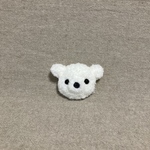 ふわふわシロクマちゃんブローチ🐻‍❄️