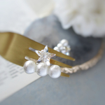 Star bijou×Three Cotton pearl earring／pierceⅡ*4042*