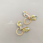 リボンベビーヘアゴム　リバティ Poppy&Daisy