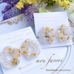ニュアンス フラワー  ミモザ  お花 レジン *☼* ピアス イヤリング 