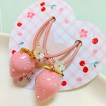 🍓大きないちごのヘアゴム🍓ベビー🌼キッズ🌼