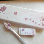 桜舞い散る～ト音記号🌸筆箱、シャープペン、消しゴム　セット
