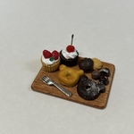 くまドーナツプレート ミニチュア バレンタイン