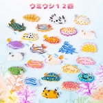 ウミウシ12匹(ピンバッジ、マグネット、ピアス、イヤリング)