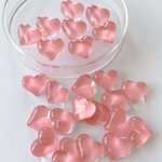 6pcs ＊ぷっくりハート型 カボション （ピンク）（0440）